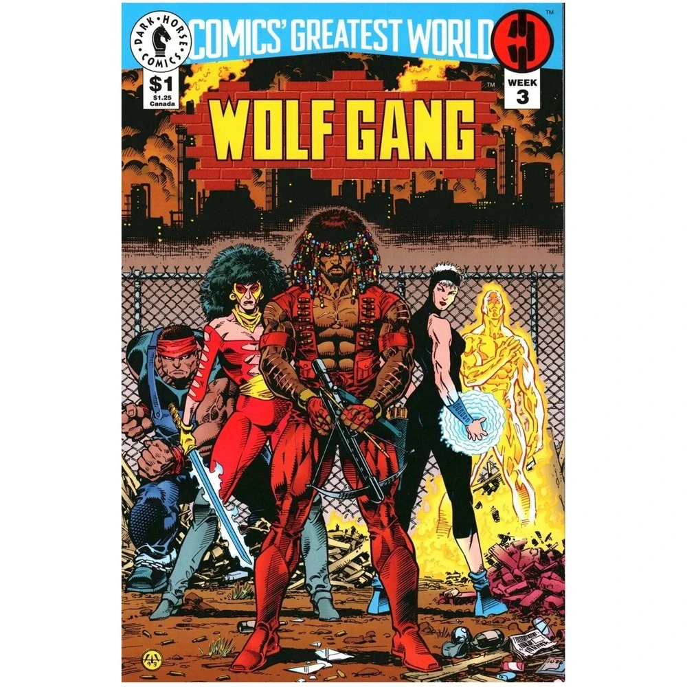 Vintage Dark Horse Comics‎ 1993 Wolf Gang Week #3 Comic Book Sci-Fi Golden City